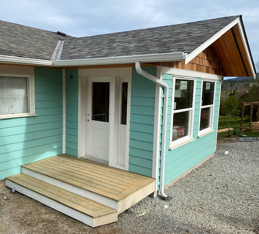 Garage and mudroom addition — completed exterior
