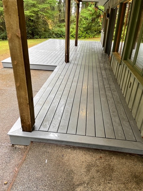 Custom residential deck — completed construction