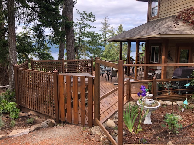 Custom elevated deck — completed construction