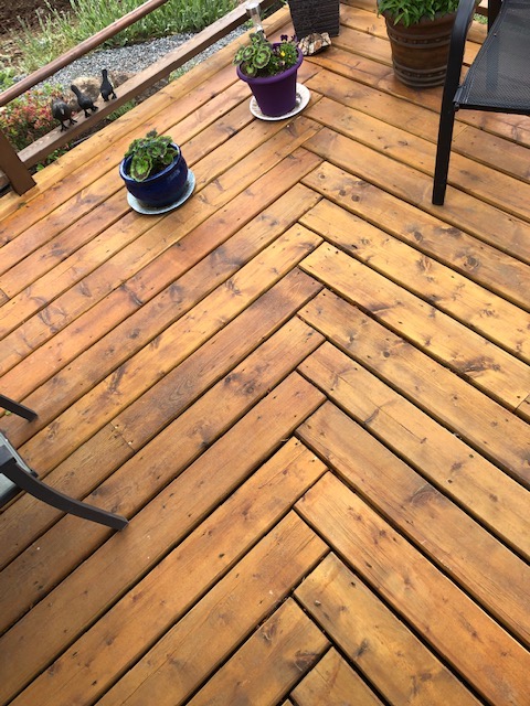 Elevated deck — completed detail