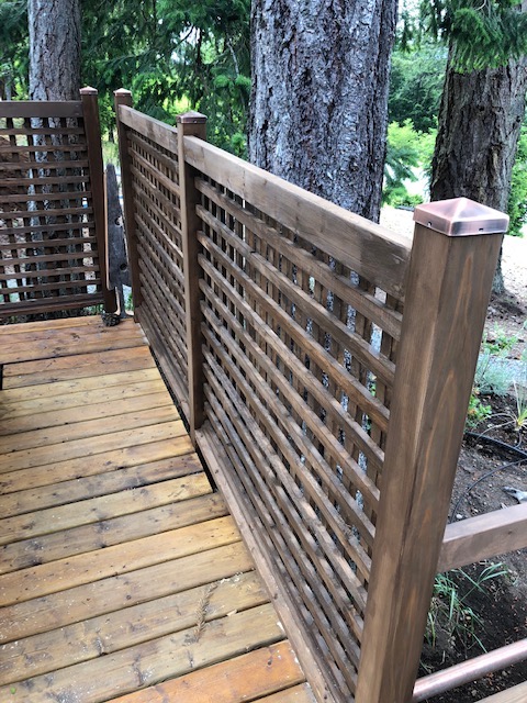 Elevated deck — completed