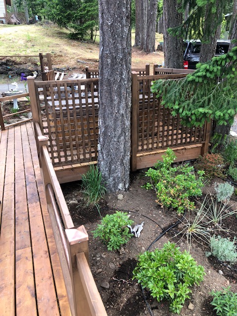 Elevated deck — completed
