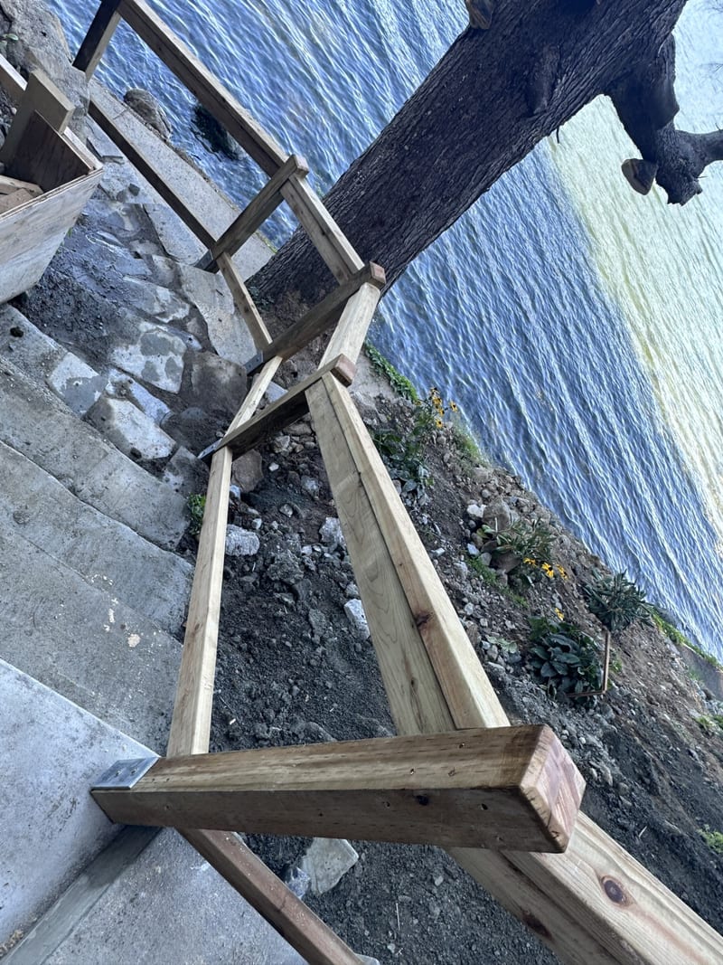 Ocean stairs — railing