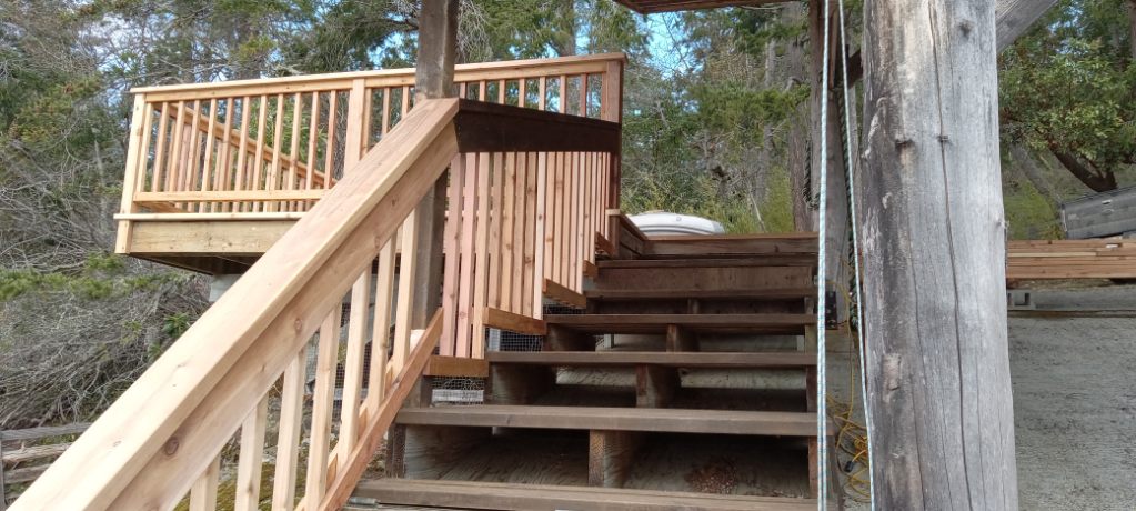 Ocean view deck — framing