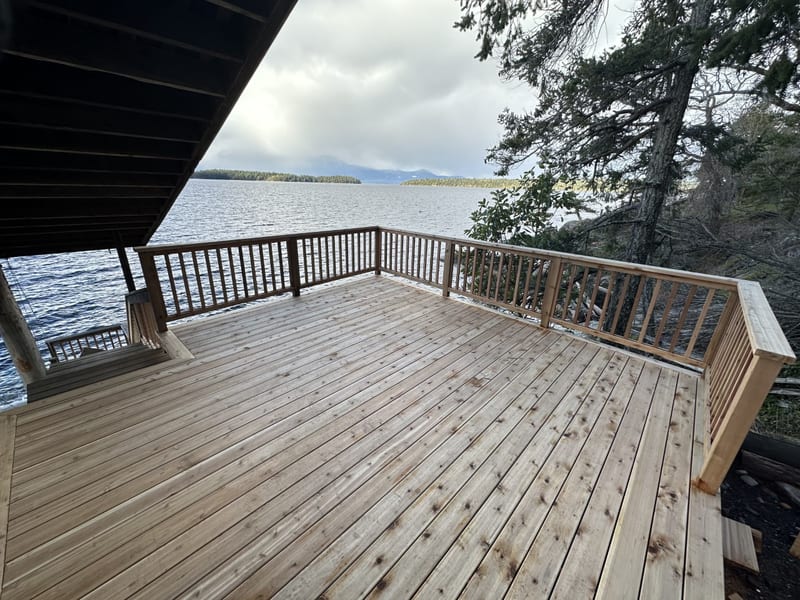 Ocean view deck — completed construction