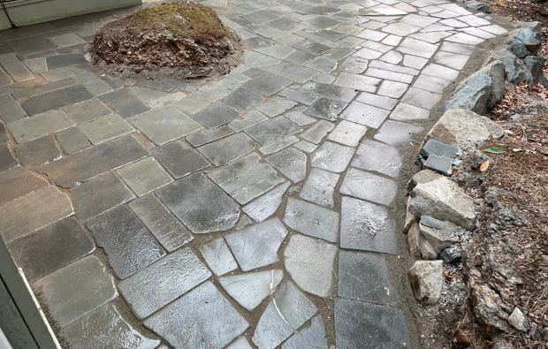 Stone patio detail