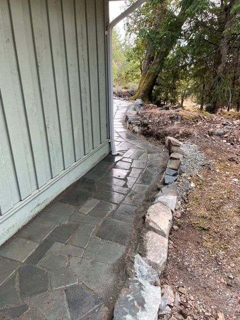 Stone patio detail